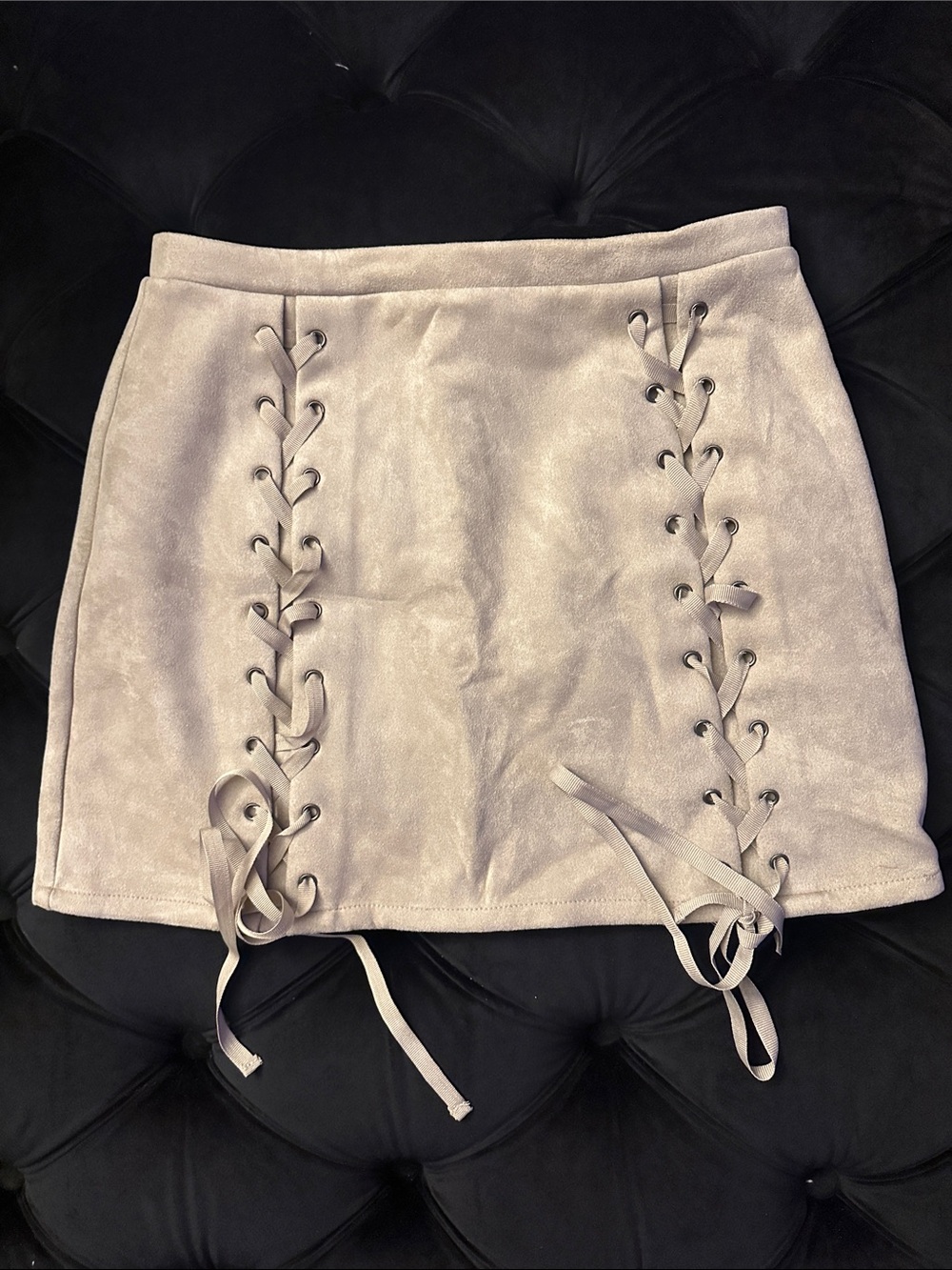 Suede skirt